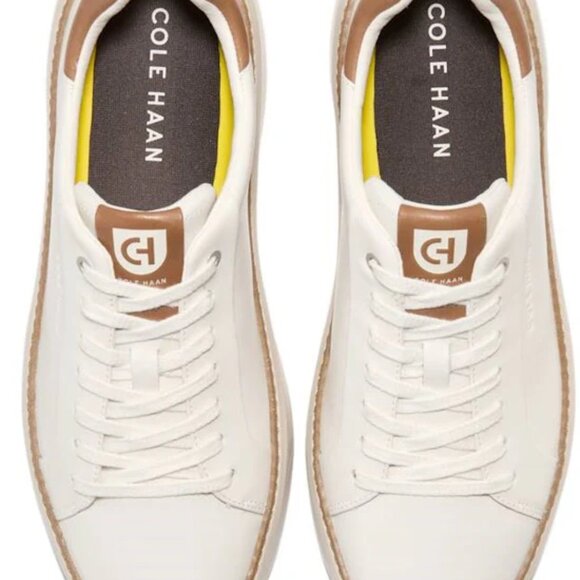 Cole Haan GrandPro Topspin Sneaker - Ivory/Caramel Mens Sz 10 US [C39656] NEW - Picture 13 of 14